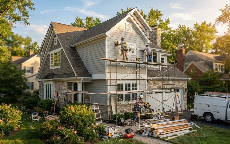 New siding on a Pennsylvania home exterior